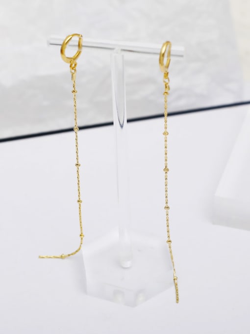 Light gold [Ear buckle] Brass Tassel Minimalist Threader Earring